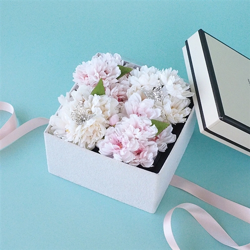 2種の桜ボックスフラワー